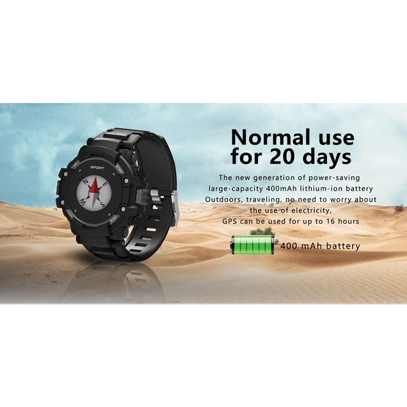 Sport Fashion Smartwatch F7 GPS Smart Watch Man Color LCD Realtime Heart Rate Temperature Monitor Multisport Outdoor | Электроника