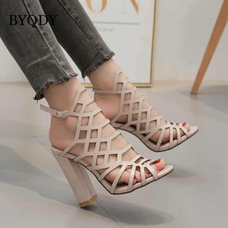 BYQDY 2019 новый сексуальный Туфли с ремешком и пряжкой женские летние босоножки