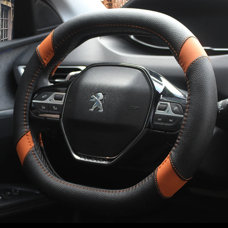 Кожа KKYSYELVA чехол рулевого колеса автомобиля Micro Fiber для peugeot 4008 5008 5 цветов Высокое