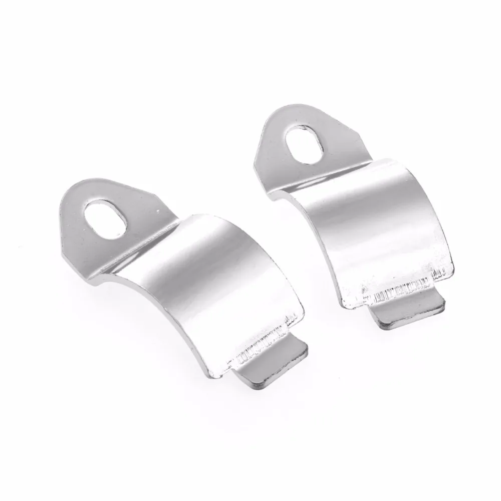 

2Pcs Silver Clamp Motorcycle Fork Ear Turn Signal Light Mount Brackets Holderqiang