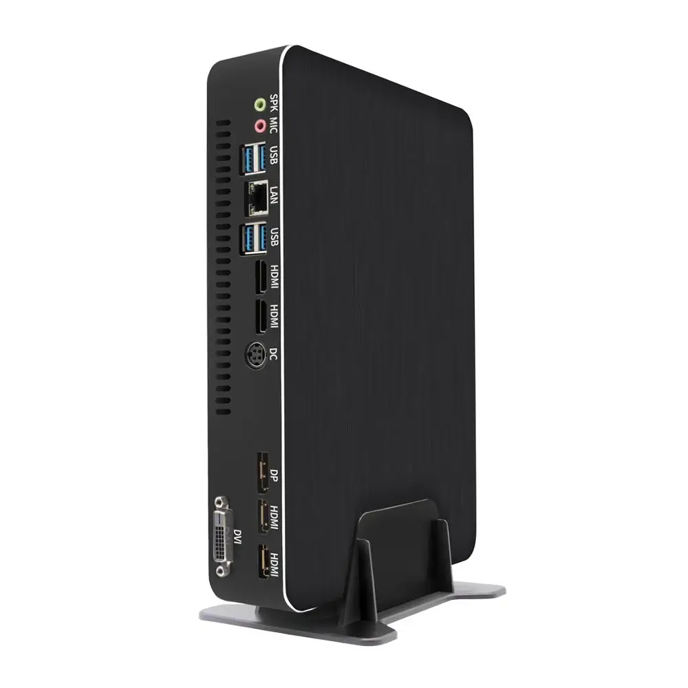 Мини-ПК 6-ядерный процессор i7 8-го поколения поддержка 4 мониторов HDMI DVI DP |