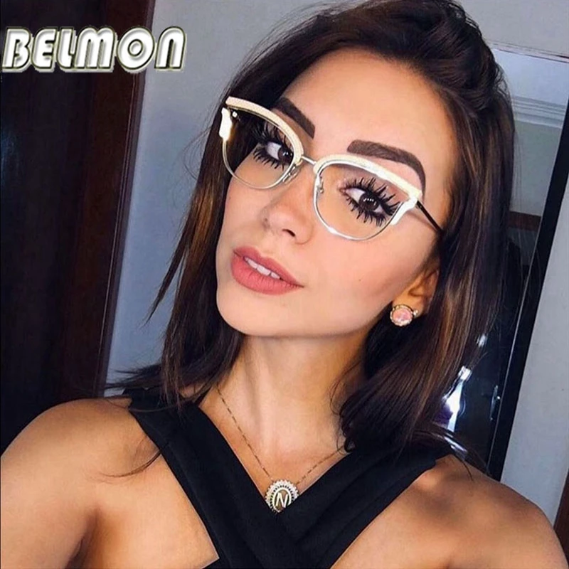 Оптические очки Belmon женские модные по рецепту оправа для очков с бриллиантами