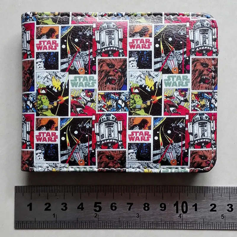 2018 фильма Звездные войны серии логотип кошельки Кошелек мульти Цвет 12 см кожаные
