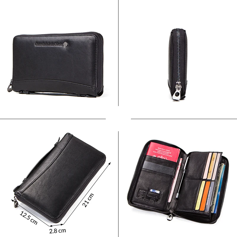 Контакта Для мужчин женские кошельки из натуральной кожи Мужской Длинный