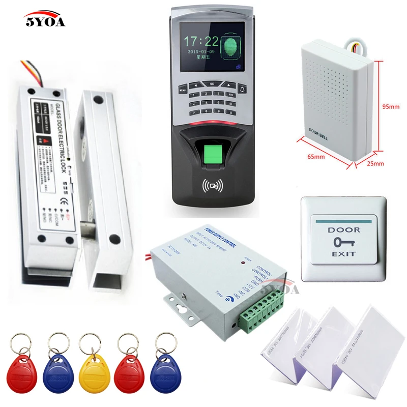 Система контроля доступа со сканером отпечатков пальцев RFID набор бескаркасных