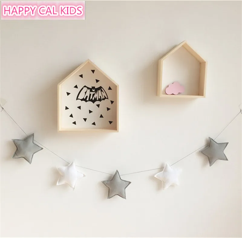 5 шт. звезды, настенные украшения DIY детские Настенный декор для детской комнаты легко украшения стены