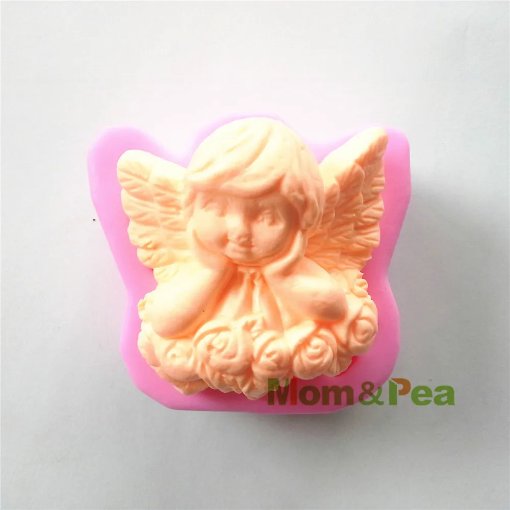 Mom &amp Pea 0525 силиконовая форма для мыла в форме ангела украшение торта помадка 3D