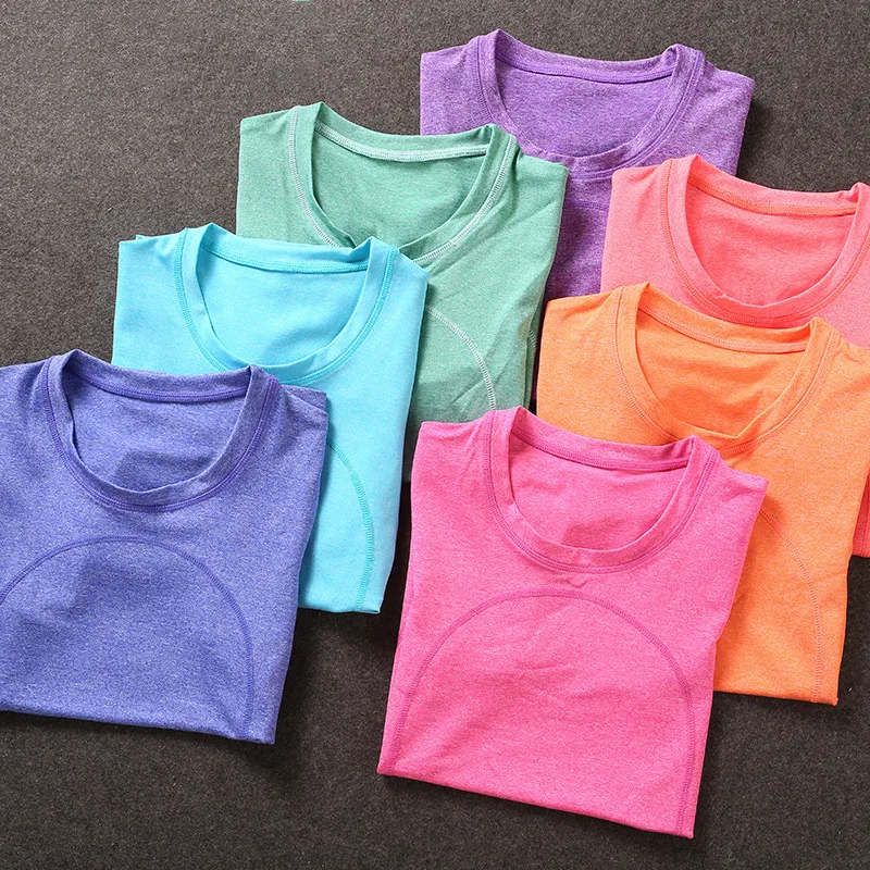 Женская Профессиональная футболка для фитнеса бега спорта быстросохнущие