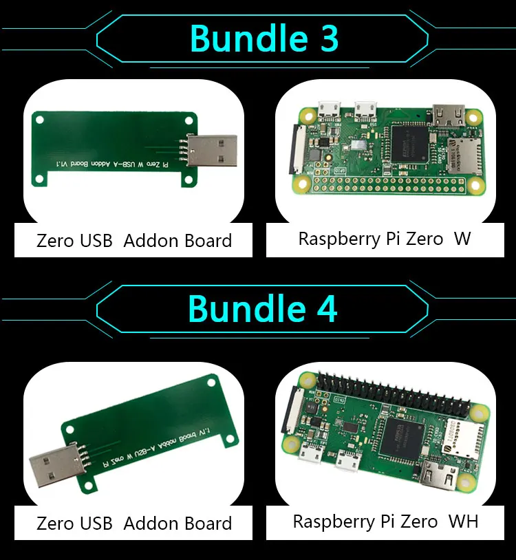 The Raspberry Pi Zero Pi zero W Pi Zero WH BadUSB Board Bundle Pi0 Addon Board