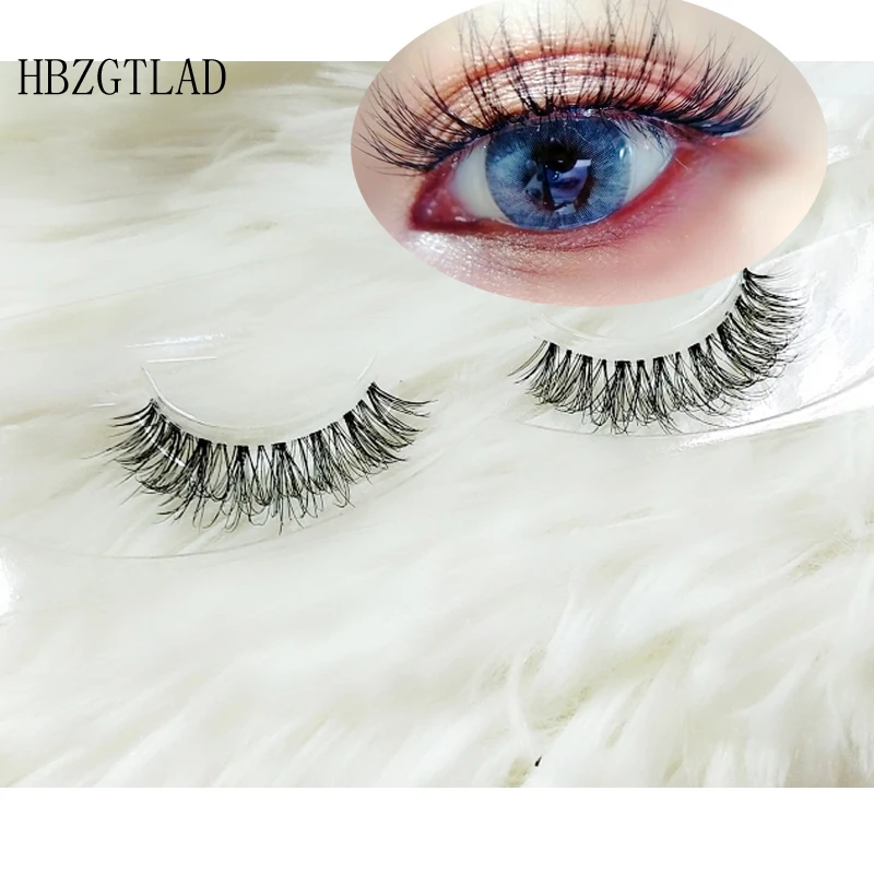 

NEW 1pair Lashes 3D Mink Strip Lash Reusable False Eyelashes Crisscross Dramatic Lashes Lightweight Invisible Band Eye Lashes