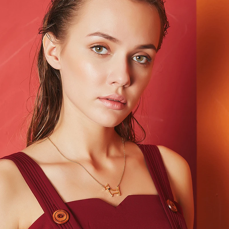 MISSJUJU 2018 полые собака Цепочки и ожерелья подвески для Для женщин Западной Стиль