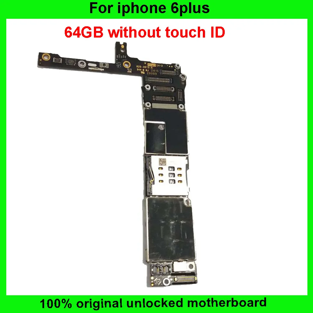 Хорошая рабочая материнская плата 64 Гб без отпечатков пальцев для iphone 6 Plus