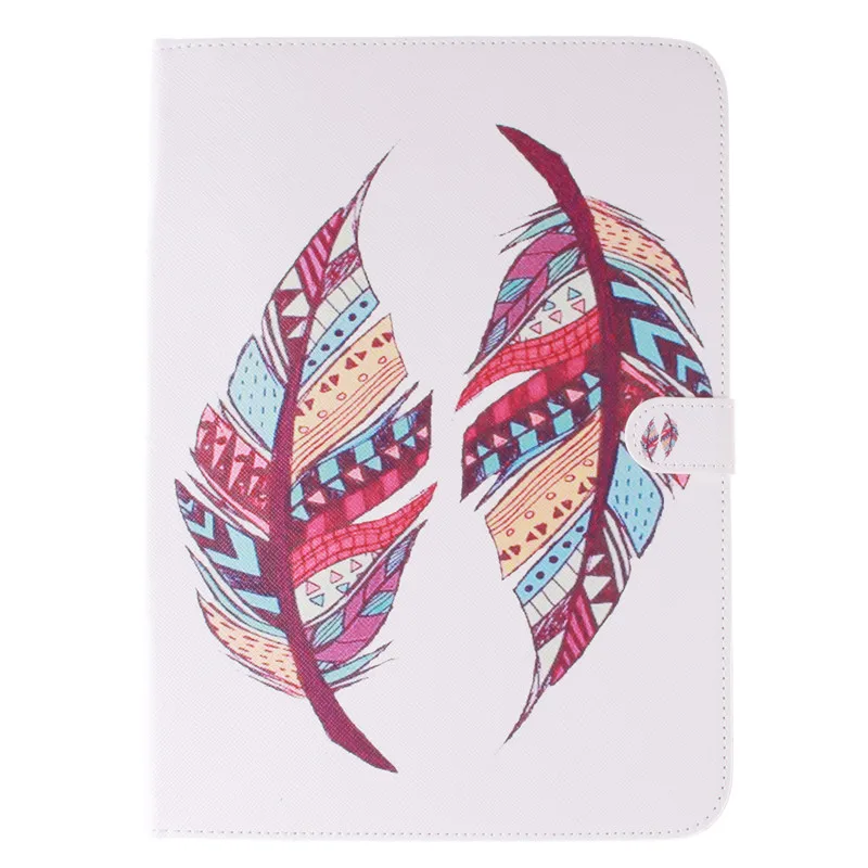 For Samsung T530 Tablet Case fashion 10 feather Pattern PU Leather Cover for Galaxy tab 4 10.1 inch T531 T535 | Компьютеры и офис