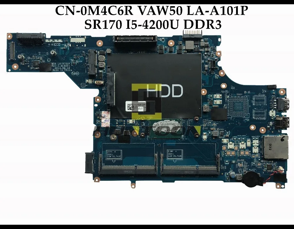 Материнская плата для ноутбука Dell Latitude E5440 VAW50 CN 0M4C6R M4C6R SR170 LA A101P DDR3L 100% полностью