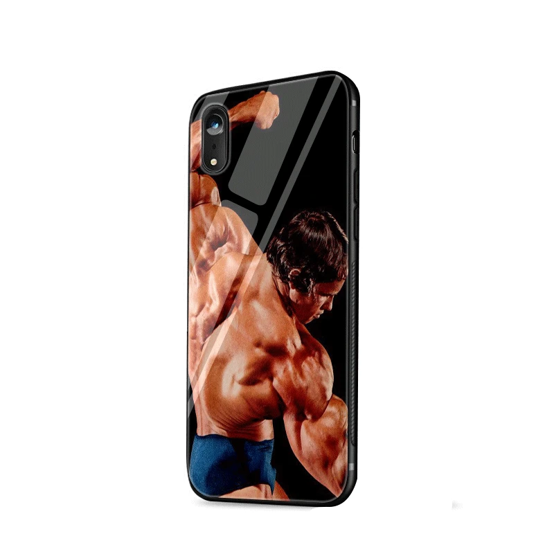 Mobile Phone Case Glass For iPhone 5 5s SE 6 6s 7 8 Plus X XS Max XR Cover Arnold Schwarzenegger Bodybuilding Shell | Мобильные