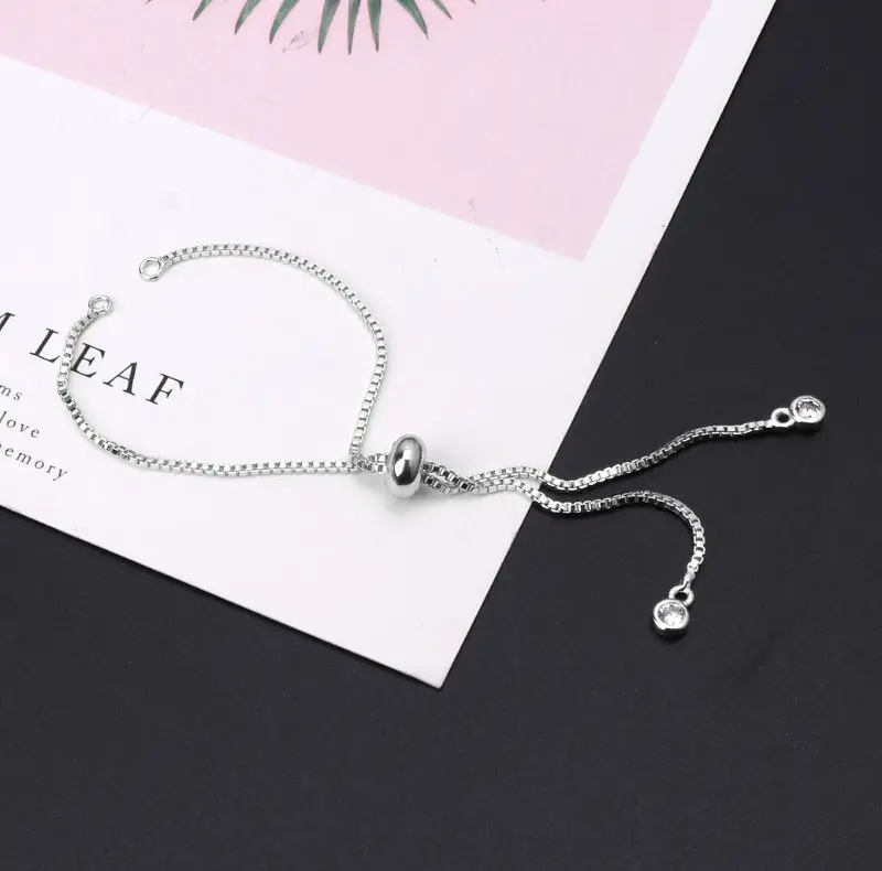 Регулируемый латунный браслет удлинитель с шаровыми наконечниками для