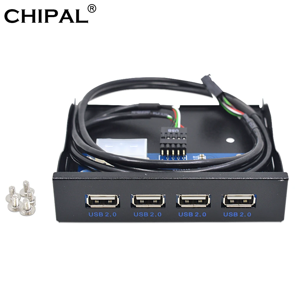 CHIPAL 4 порта USB 2 0 Hub адаптер USB2.0 PC Передняя панель расширения кронштейн с 10