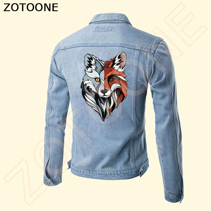 ZOTOONE Модные Цветные волк для переноса утюгом нашивки одежды украшения DIY полосы