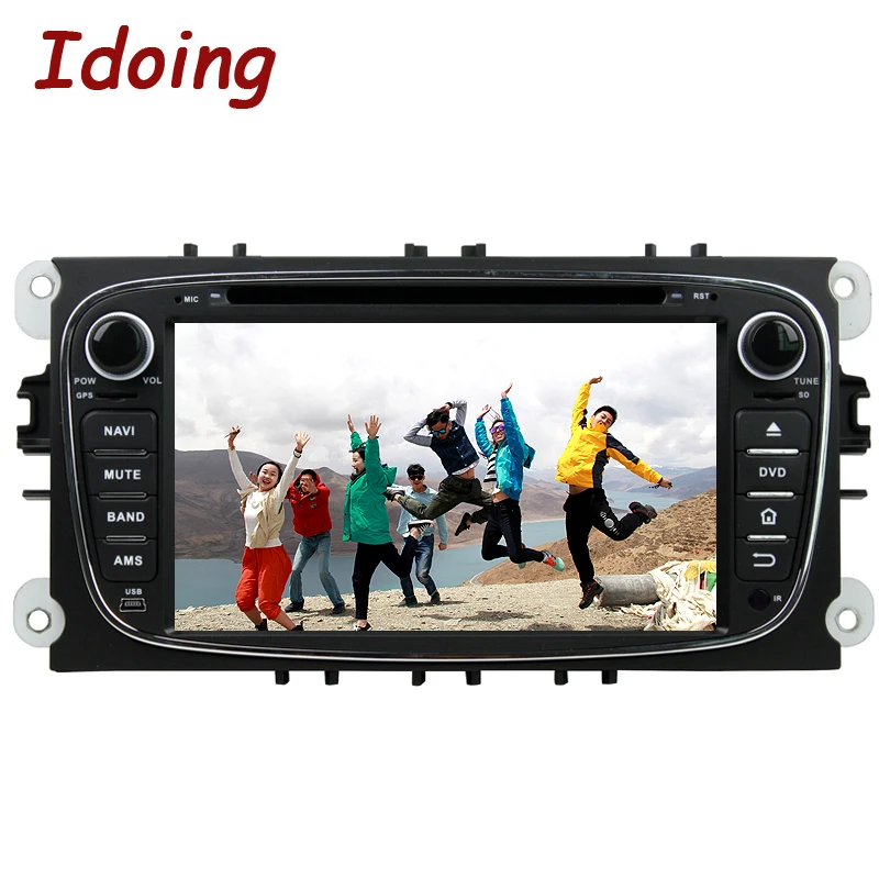Idoing 2 Din Android 8 0 автомобильный dvd плеер на руль для Ford Focus2 GPS навигация 4G + 32G ядер WIFI MP3