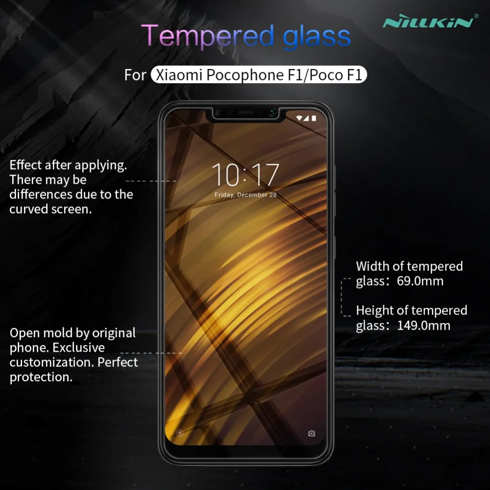 Nillkin для Xiaomi Pocophone F1 закаленное стекло Nillkin Amazing H Pro Экран Защитная пленка для Xiaomi Poco F1
