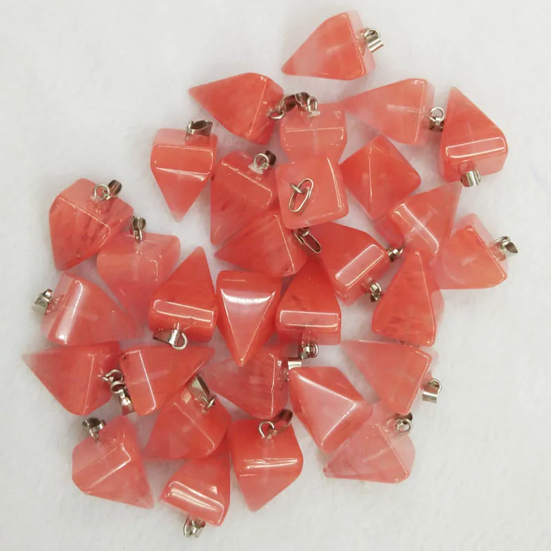 2017 новая мода высокое качество арбуз красная каменная Пирамида Подвески для