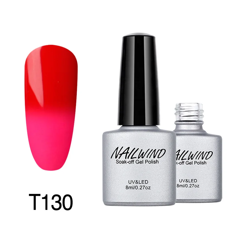 130 NAILWIND 8 мл Хамелеон Температура Цвет изменение ногтей гель для ногтей UV светодиодный Блеск Польский Маникюр гель лак - Цвет: 130
