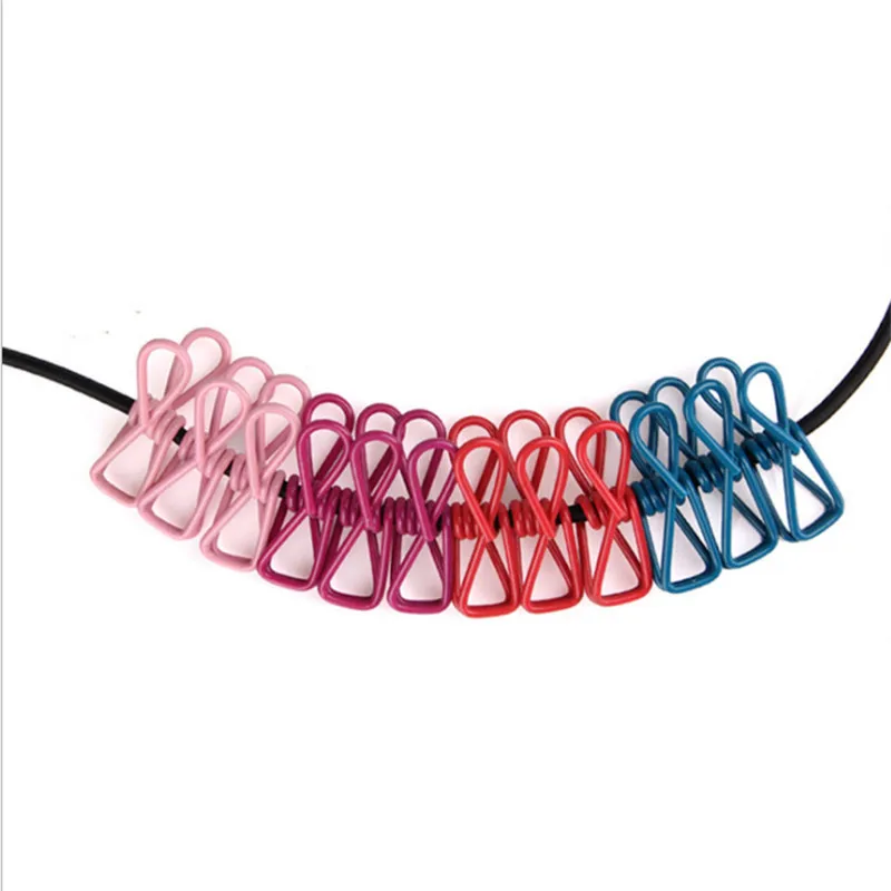 12 зажимов палатки ветряная Веревка Зажим навесы для кемпинга пластиковый зажим