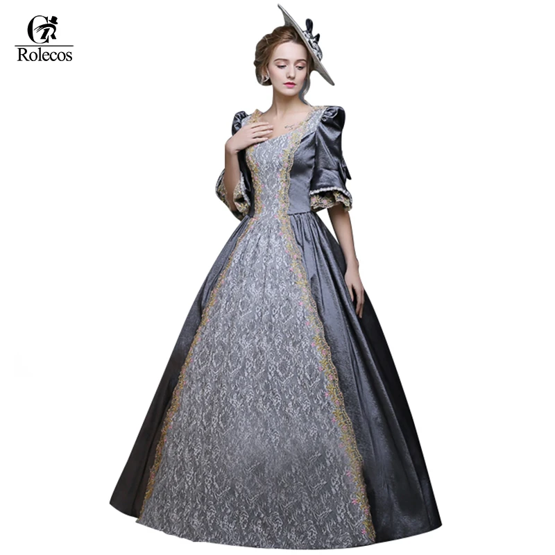 

Rolecos Women Retro Medieval Renaissance Victorian Dresses Princess Ball Gowns Dresses Masquerade Costumes