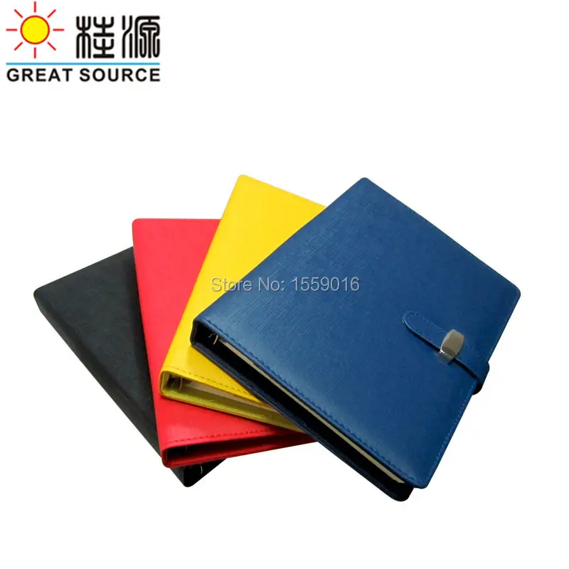 А5 кожаное кольцо BinderFolder Folder File A5 Binder 6 Ring школьные офисные Органайзеры |