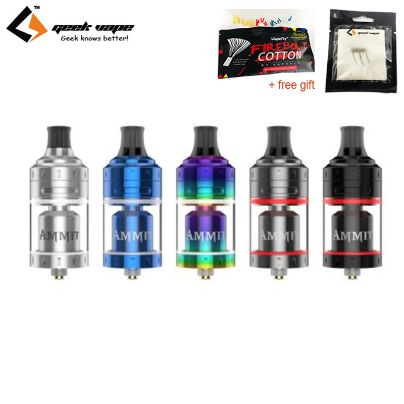 Бесплатный подарок Geekvape Ammit MTL RTA танк с одной катушкой сборка колода электронная