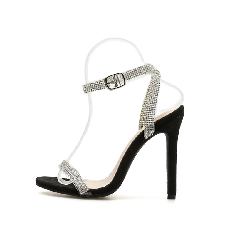 Женская обувь лето 2019 сандалии из ПВХ с ремешком на щиколотке украшенные