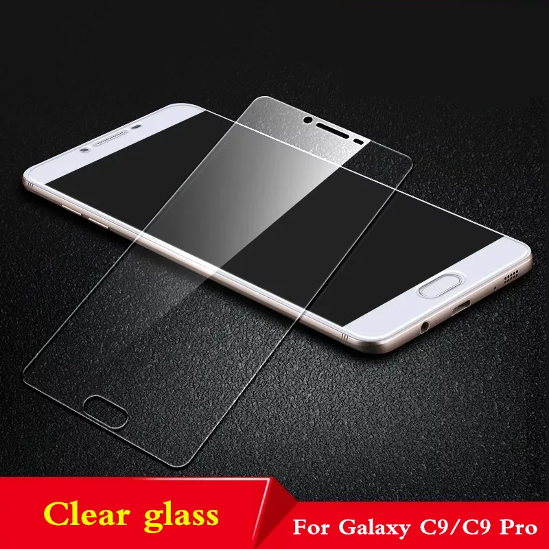Полноэкранное покрытие из закаленного стекла для samsung Galaxy C9 Pro C9000 HD Взрывозащищенная Защита экрана для Galaxy C9 Pro 6,0 дюймов - Цвет: HD Glass
