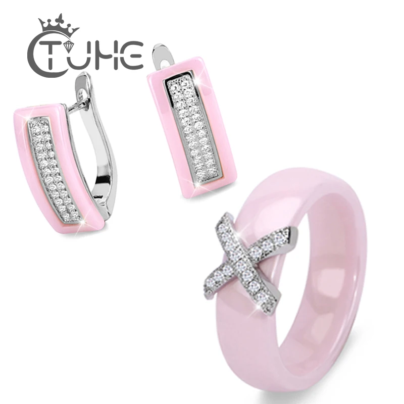 Романтические керамические наборы ювелирных изделий романтические розовые