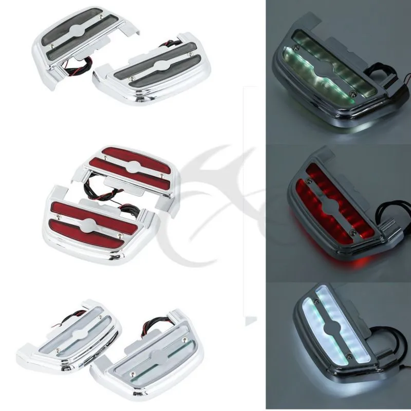 Мотоцикл Led светильник пассажиров подножки паркетной доски Крышка для Harley Touring Road