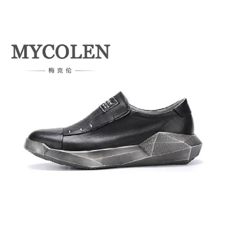 MYCOLEN/Новинка 2018 года Зимняя мужская обувь наивысшего качества с геометрическим