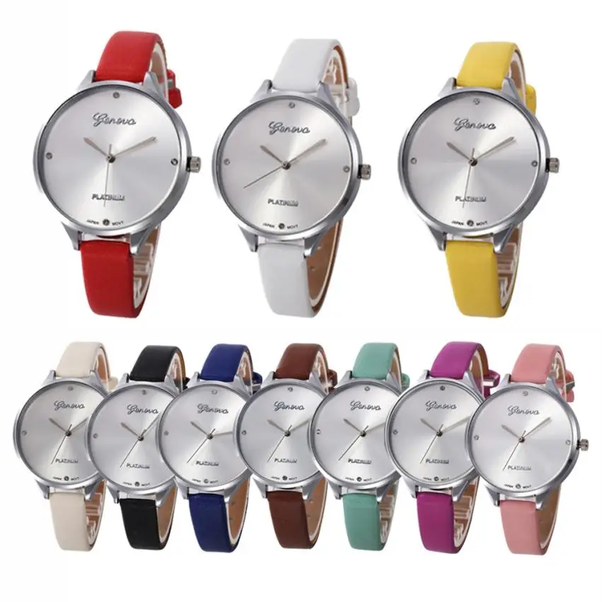 Часы наручные Horloges женские кварцевые брендовые супер тонкие повседневные
