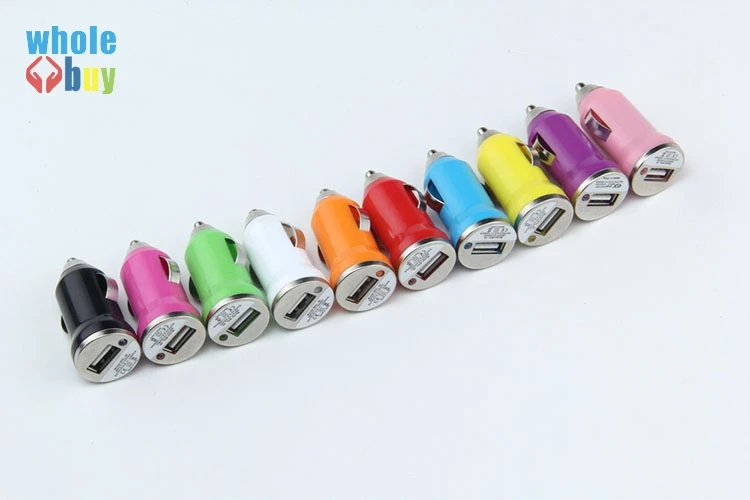 200 шт./лот красочное автомобильное зарядное устройство Mini USB для IPhone 5 5s 4 4G 3G IPod ITouch