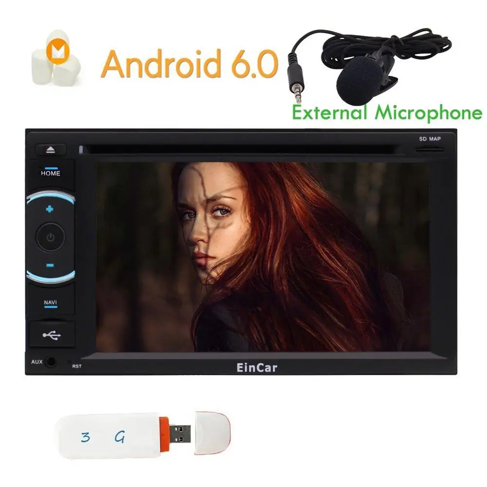 3g ключ + Android 6 0 dvd плеер 2 Din головное устройство в тире gps Bluetooth USB SD wifi Поддержка с