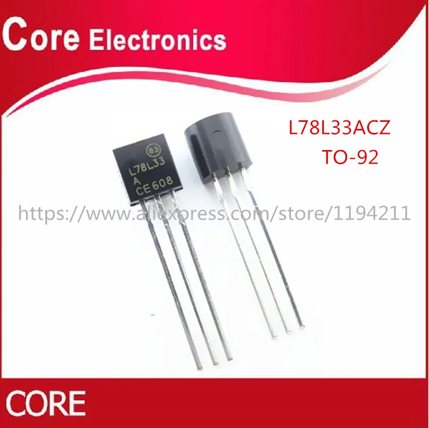 100 шт. L78L33ACZ TO 92 L78L33 TO92 78L33 Новый|Интегральные схемы| |