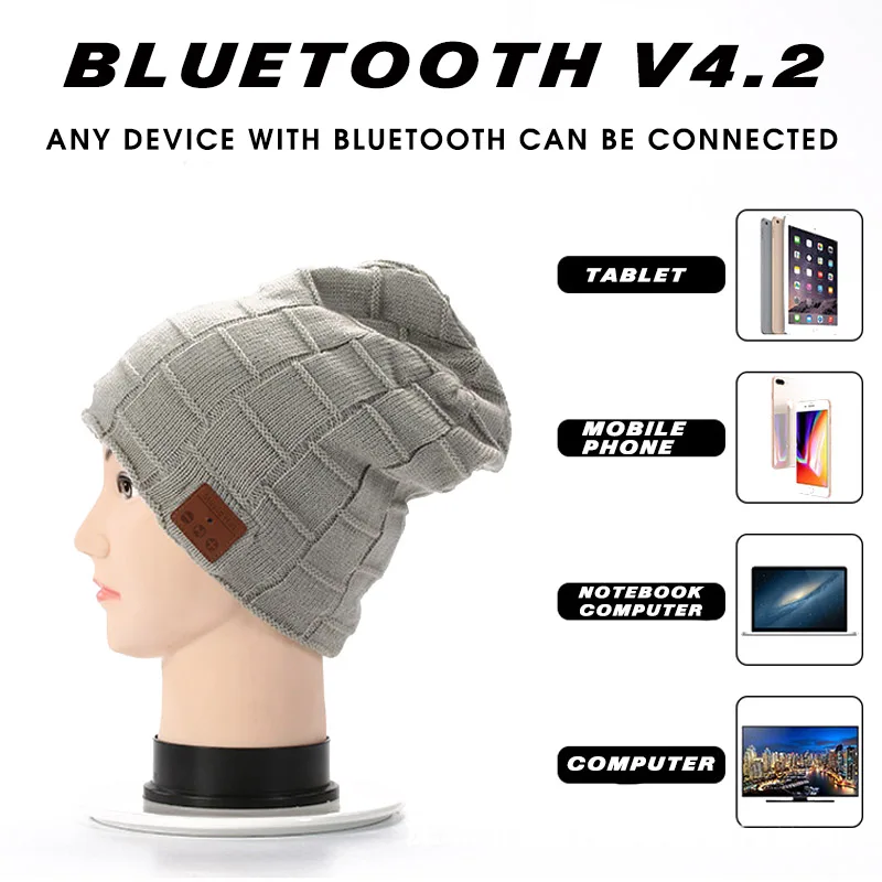 Беспроводные Bluetooth наушники FDBRO Спортивная стерео музыкальная шапка Шапка бини