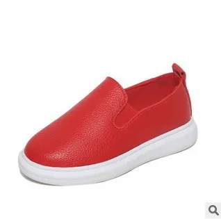 Новые мальчики девочки искусственная кожа дышащий loafer кроссовки детей shoes для