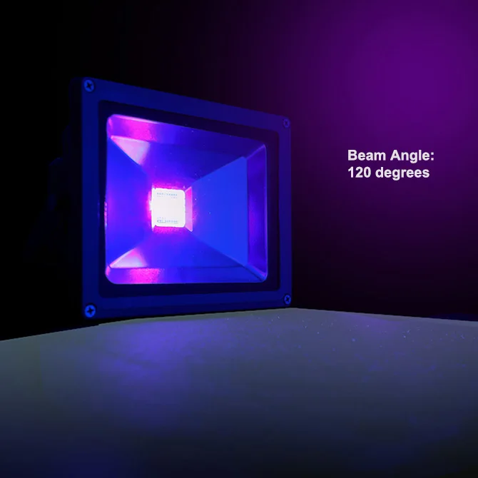 10W/20W/30W/50W UV LED Flood Light Ultra Violet Waterproof IP65 Neon Glow Pet Urine Detector Lamp Blacklight Dance Party Plug | Лампы и