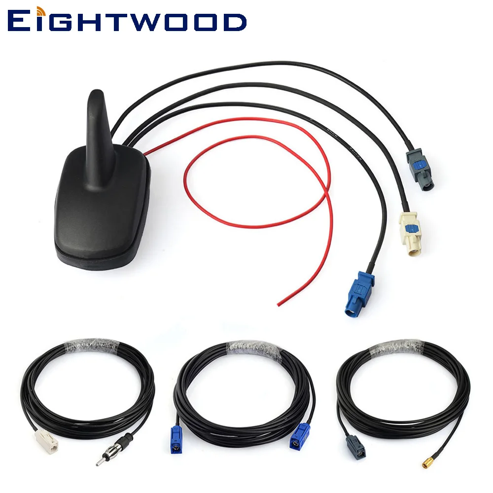 Eightwood автомобильная антенна GPS DAB FM цифровая радио усиленная с креплением на крышу