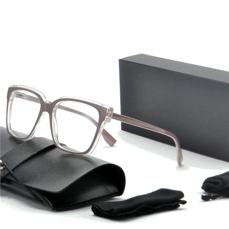 Квадратные оправы для очков внутри леопарда женщин MINCL брендовые дизайнерские