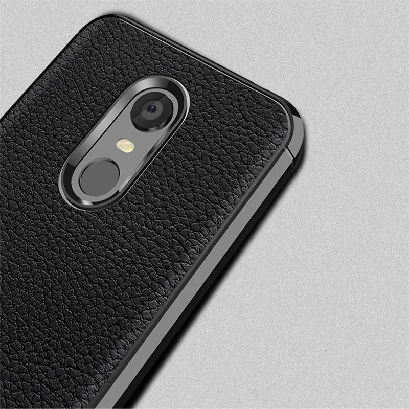 Чехол SRHE для Xiaomi Redmi 5 Plus чехол с текстурой личи из углеродного волокна мягкое