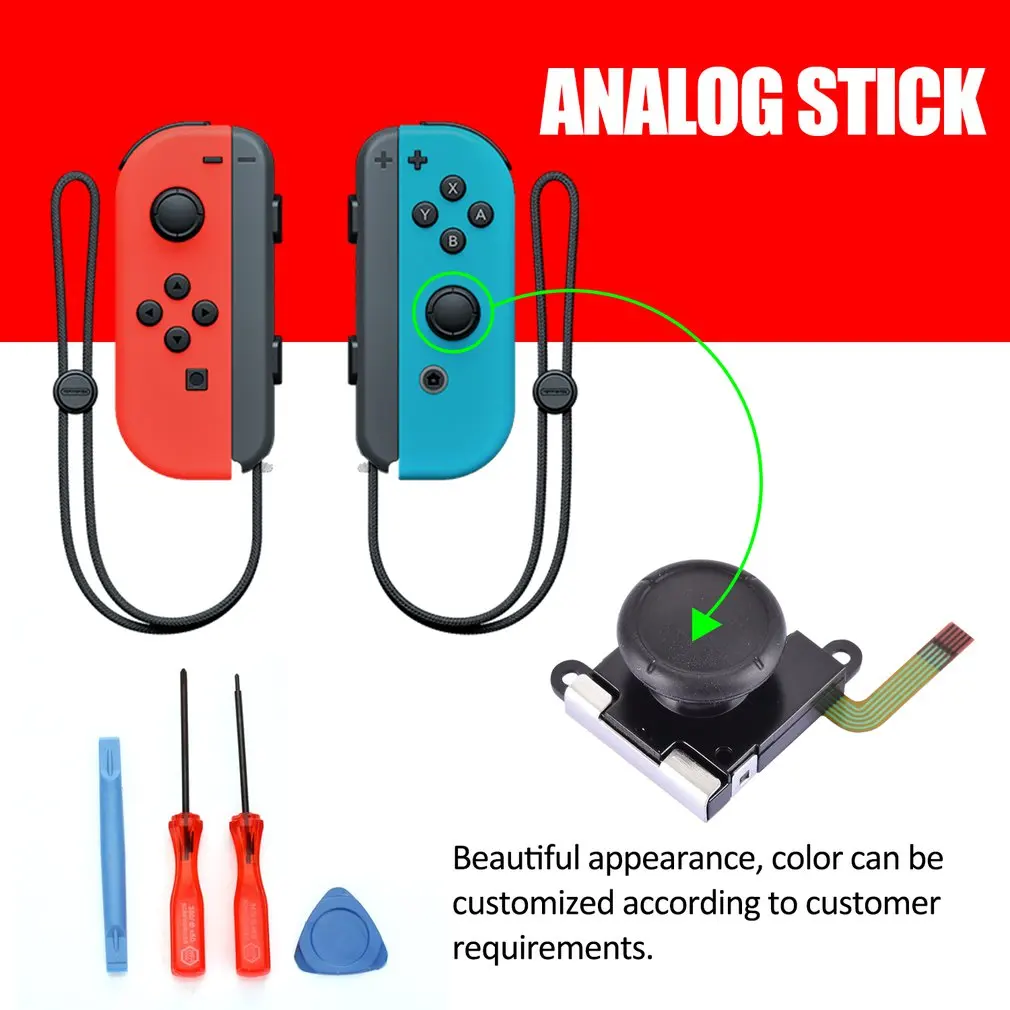 3D Аналоговый геймпад Стик для Nintendo Switch NS Joy-Con джойстика Сенсор модуль инструмент