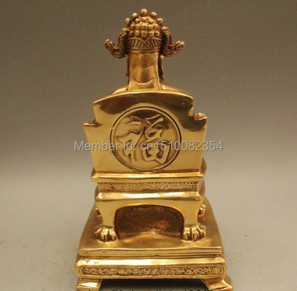 8 дюймов китайская знаменитая латунная статуя сиденья Нефритовая император