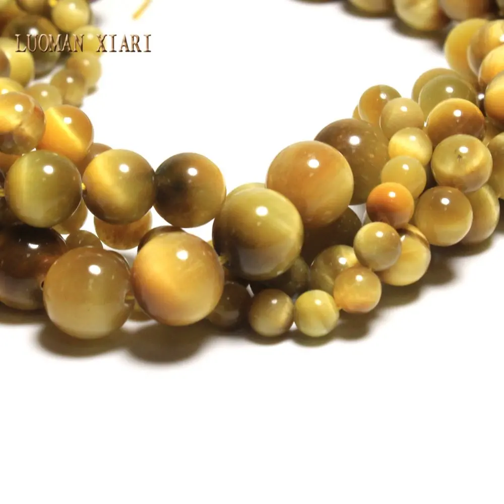 Оптовая продажа бусины из натурального желтого Клода Тигрового Глаза высшего