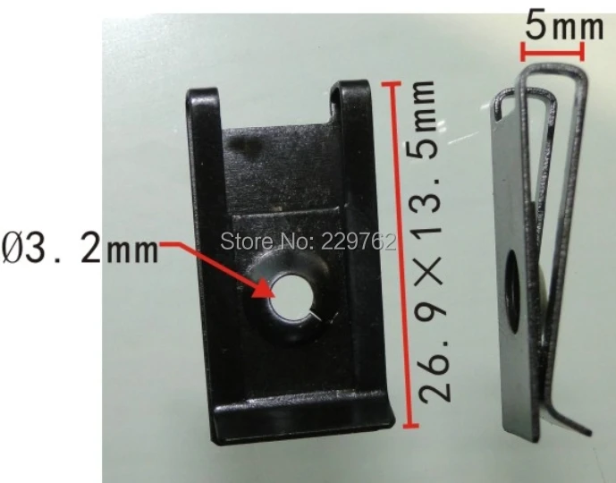 Металлический зажим для автомобиля черный металлический с оцинкованным