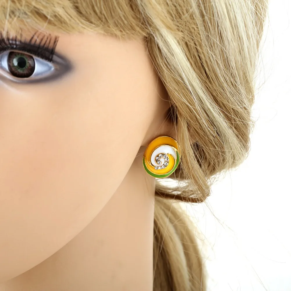 EVBEA 2016 New Design Fashion Cartoon Yellow Earring 100% Handmade Nine Crystal Earrings For Women | Украшения и аксессуары